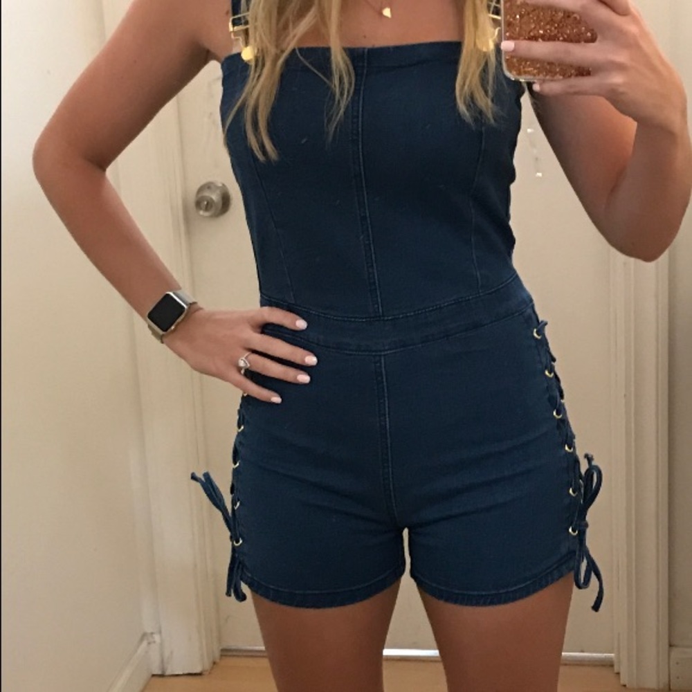 Jean short romper- size Medium